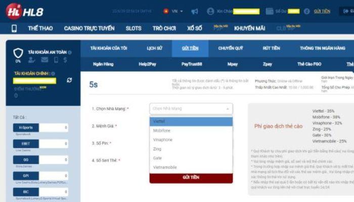Nạp Tiền Hl8 Nhanh Chóng, An Toàn Nhất Dành Cho Tân Thủ